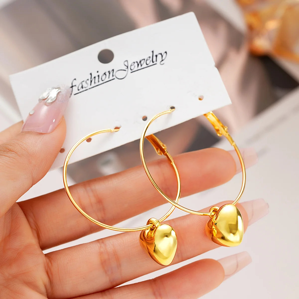 Crystal Heart Earrings