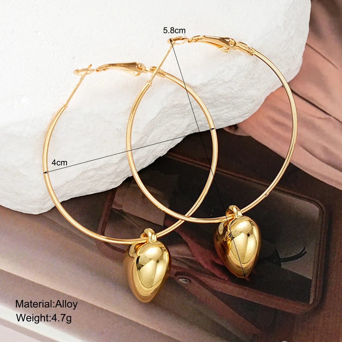 Crystal Heart Earrings